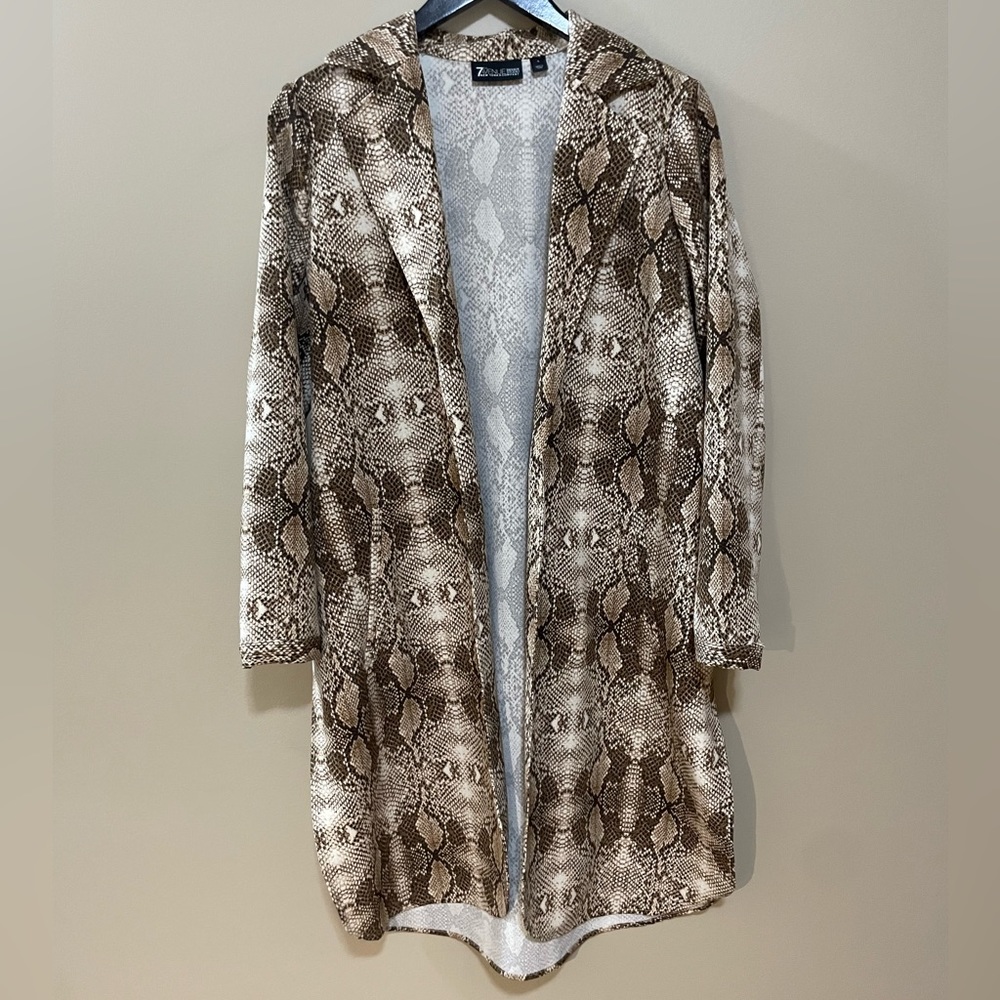 NY&C longline blazer oversized snake print size S